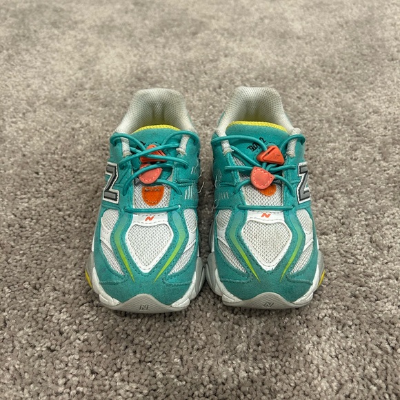 New Balance Kids' Turquoise and Lime Sneakers - Picture 5 of 5